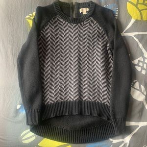 Gray and Black Chevron Sweater